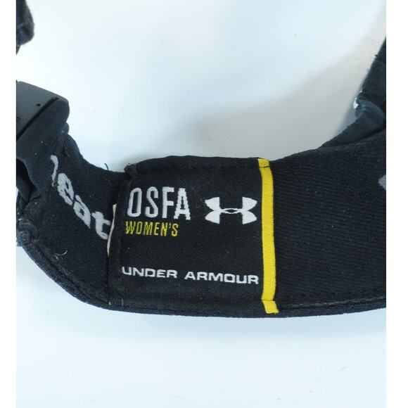 Under Armour Run Lightweight Strapback Sun Visor Cap Hat Black White Heat Gear - Picture 9 of 9